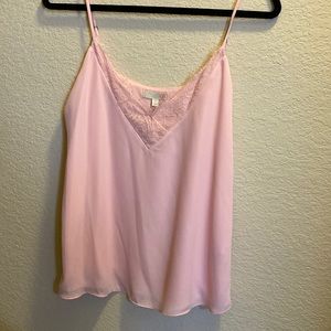 New without tags Dillards pink lace tank top size medium